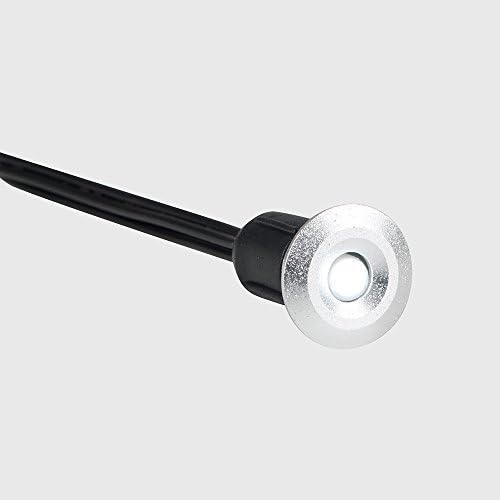 MiniSun Pack of 20 15mm White LED Round Garden Decking/Kitchen Plinth Lights Kit - IP67 Rated