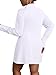 LYANER Women's Button Down Shirt Dress Collar V Neck Long Sleeve Slit Sexy Shirt Dresses White Small
