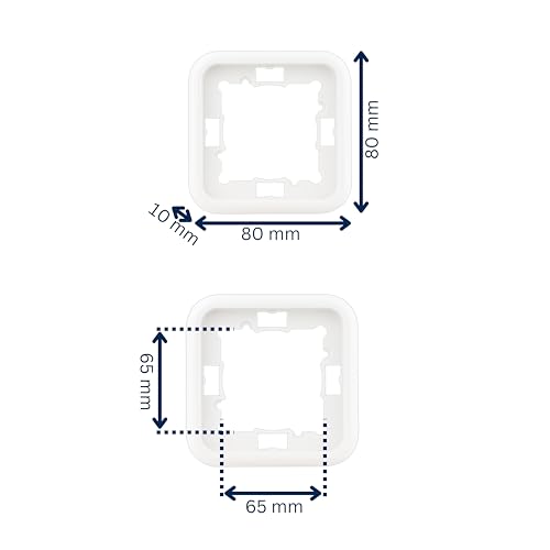 REV 0216810104 Vario, 1-fach Rahmen Steckdose, Rahmen Lichtschalter etc., weiss