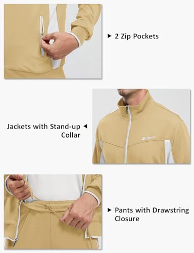 Image of TBMPOY Men's Tracksuit Athletic Sports Casual Full Zip Sweatsuit