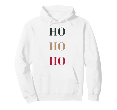 Navidad Ho Ho Ho Vacaciones de Invierno Temporada Sudadera con Capucha