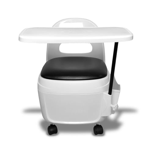 Cadeira Cirandinha Para Manicure Diva Branca Santa Clara, Conforto E Elegância Para Seu Salão, Assen