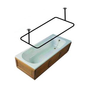 Shower Rods Rectangular Stainless Steel (36