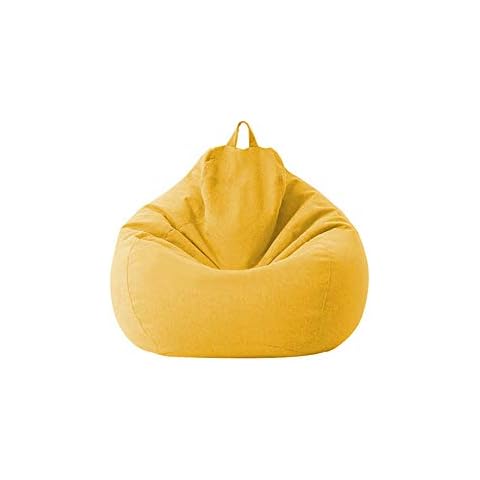 Happymore Lazy Lounger Bean Bag Chair Cover without Filling - Washable 70x80cm Yellow Cover