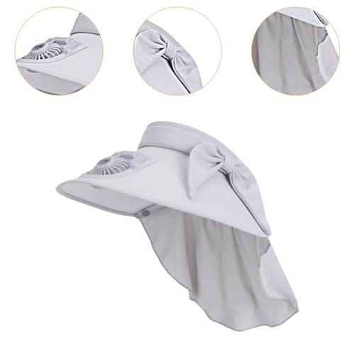 Chapeau de soleil ventilateur avec visière rétractable ventilé - 2