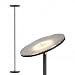 Brightech Sky Flux - Modern LED Torchiere Floor Lamp for Living Rooms & Bedrooms - Tall Pole, Standing Office Torch Lamp - Bright, Minimalist & Contemporary - Dimmable & Adjustable Light - Black