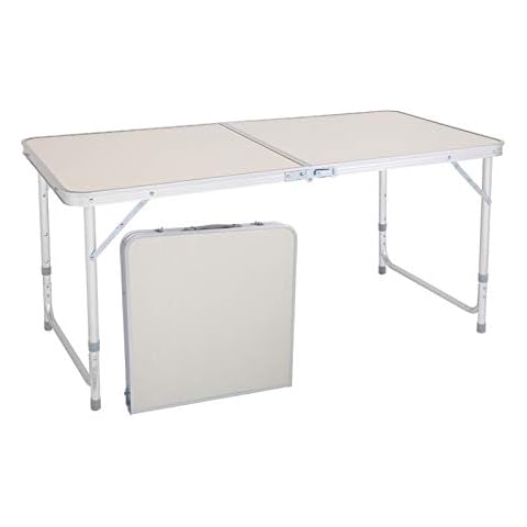 U-Kiss Folding Card Table Multipurpose Square Table Indoor Outdoor Plastic Table Lightweight and Portable Camping Table for Home Office Cover