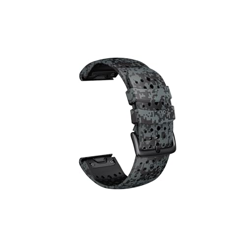22mm 26mm �X�g���b�v Garmin Fenix 7 6X Pro 5 6/ Instinct 1 2�p (�f�W�^�����ʁA26mm)