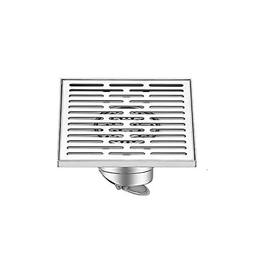 Piletta a pavimento quadrata in acciaio inox 304, piletta doccia, patio esterno misura grande 15 antiodore 15X15 sedicente