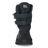 Boys snowboots. Insulated and warm fleece lined. Waterproof rubber shell outsole. Water resistant textile upper. Adjustable touch fastening strap.