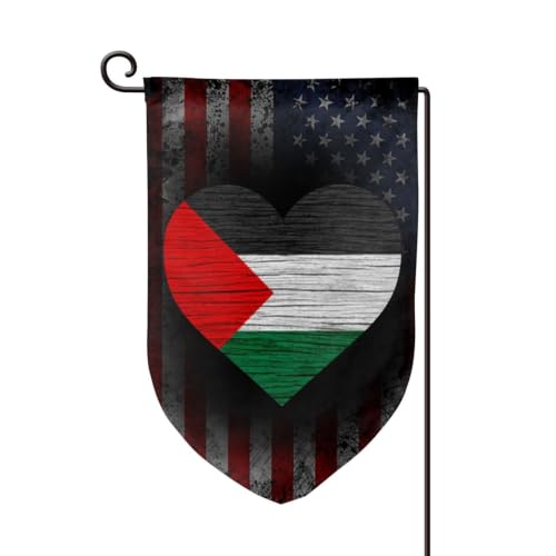 Heart-Shaped Palestine Flag Garden Accent