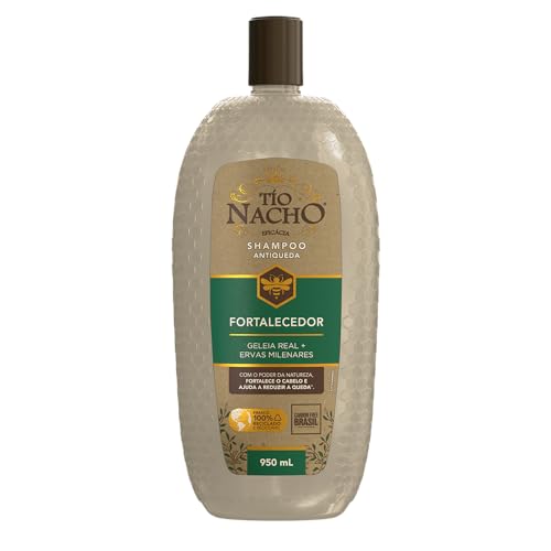 Tío Nacho Shampoo Fortalecedor Antiqueda Natural com Geleia Real e Ervas Milenares – Fortalecimento Capilar, Controle da Oleosidade e Prevenção da Queda 950ml