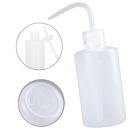 Anghie 4-Pack 250ml/8oz White Plastic Reusable Tattoo Wash Bottles for Green Soap, Water, Plants & General Use