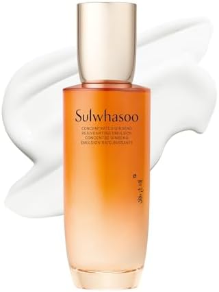Sulwhasoo Concentrated Ginseng Rejuvenating Emulsion | Lightweight Korean Face Moisturizer with Ginseng | Hydrates & Improves Elasticity | Anti-Aging Lotion for Dry, Normal & Combination Skin