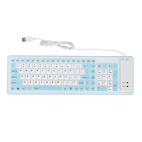 Clavier pliable enroulable étanche pour travailler n'importe où sans bruit
