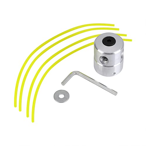 Cabezal de corte de aluminio universal, cabezal de corte de aluminio universal con juego de línea de corte, accesorios para cortador de césped, accesorio de desbrozadora de césped de fácil velocidad p