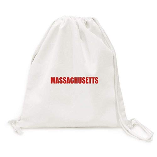Sac de voyage Massachusetts rouge style vintage à cordon