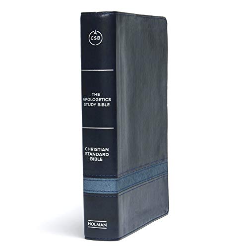 CSB Apologetics Study Bible, Navy Leathertouch: Black Letter, Defend Your Faith, Study Notes and Com