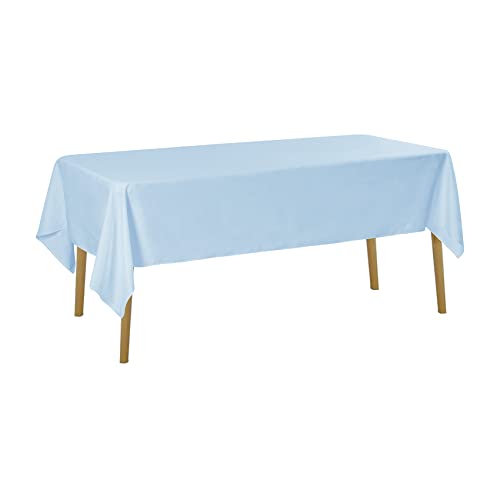 60x102 Blue Mist Tablecloth - Stain and Wrinkle Resistant Washable Polyester Table Cloth, Decorative Table Cloth for Dining Table, Buffet Parties and Wedding, Blue Mist by Bailarina - Used condition - Image 4