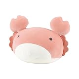 りぶはあと ボルスタークッション マシュマロアクアミエ カニ (全長約22cm) ぬいぐるみ ふわふわ 18207-20