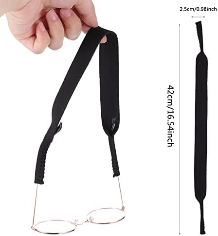 FUYOAL 6 Pieces Sports Sunglasses Strap, Neoprene Glasses Strap Floating Sunglass Eyeglass Strap Anti-Slip Elastic Eyewear Retainer Strap for Men Women Kids