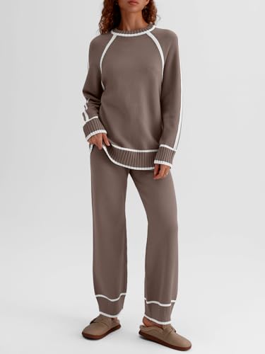 Image of LILLUSORY 2 Piece Knit Lounge Set Womens Matching Sweater Sets