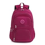 Mochila Impermeável De Nylon Funcional De Grande Capacidade Com Zíper De 5 Camadas Para Escolar Estudantes(pinky)