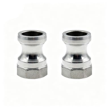 TTZEZE 304 Stainless Steel Global Type A Cam and Groove Hose Fitting,1-1/2''Camlock Fittings,Male Adapter Female NPT Thread Camlock Fitting 2 Pack