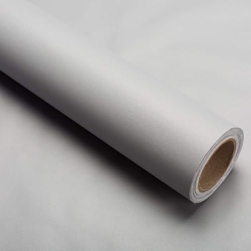 Papier Adhesif pour Meuble Gris Clair 40cm×10m Papier Peint Mat Autocollant Vinyle Imperméable Décoratif Stickers Meubles Cuisine Salon Chambre à Coucher