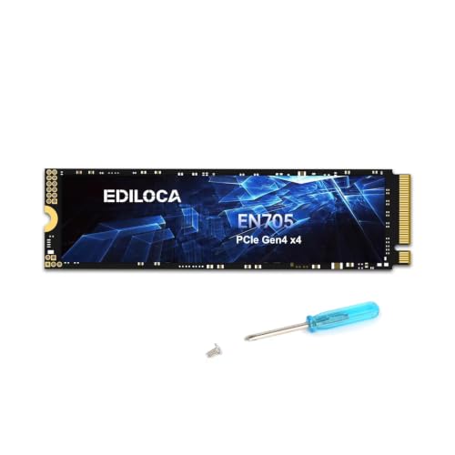 Ediloca EN705 SSD 500GB PCIe Gen4 NVMe M.2 2280 PS5����m�F�ς� �ő�Ǎ�: 4300MB/s �ő发���F1700MB/s ����SSD �_�C�i�~�b�N SLC �L���b�V�� �m�[�g�p�\�R���ƃf�X�N�g�b�v�p�\�R��