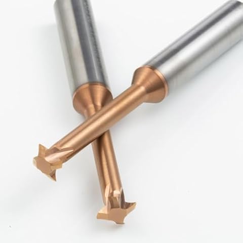 LUOCUT CNC Carbide Thread Mill Cutter Tip Angle 55 Degrees BSW/G/ZG/RC Thread Coating Mill Thread, for Steel, Stainless Stee D7.9 P0.8-2.5 Cover