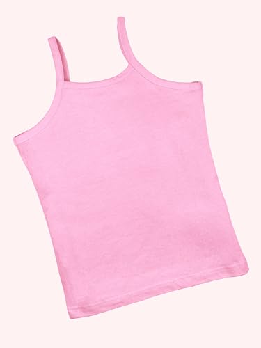 Image of KiddoPanti Girls 100% Cotton Printed Camisoles Tank Top Slips Pack of 3