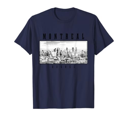 Montreal Quebec Canada Vintage Souvenir Skyline T-Shirt