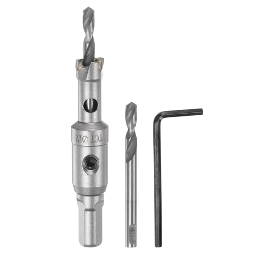 Image of sourcing map Metal Hole Saw Carbide Cutter 12mm / 0.47" Dia for Stainless Steel, Metal, Aluminum Alloy, Copper, Brass, Plastic, with Extra Center Bit