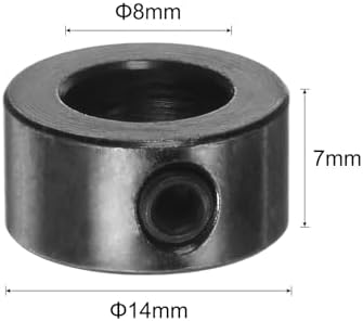 Toolparts And Accessories 10pcs Set Screw Collars 8mm ID X 14mm OD Gear Stopper Wheel Collar Black (#CN#130824-04199) image 5