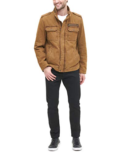 Image of LEVI'S Men's Washed Cotton Military Jacket (Regular & Big & Tall Sizes)