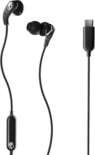 Image of Skullcandy Set USB-C Wired Earbuds with Noise Isolating Fit,in-Line Microphone Call and Track Control for iPhone Android,Ear Gel Sizes Included for Custom Fit - True Black,(Pack of 6)