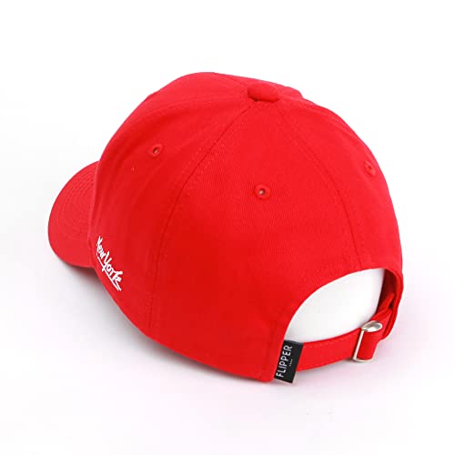 Withmoons New York Color Circle Embroidery Cotton Hat 6 Panel Baseball Cap Ca9A1267 (Red) #TOP3