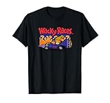 Hanna-Barbera Wacky Races Adult Unisex-Kids Black Cotton Polyester Short Sleeve V-Neck T-Shirt