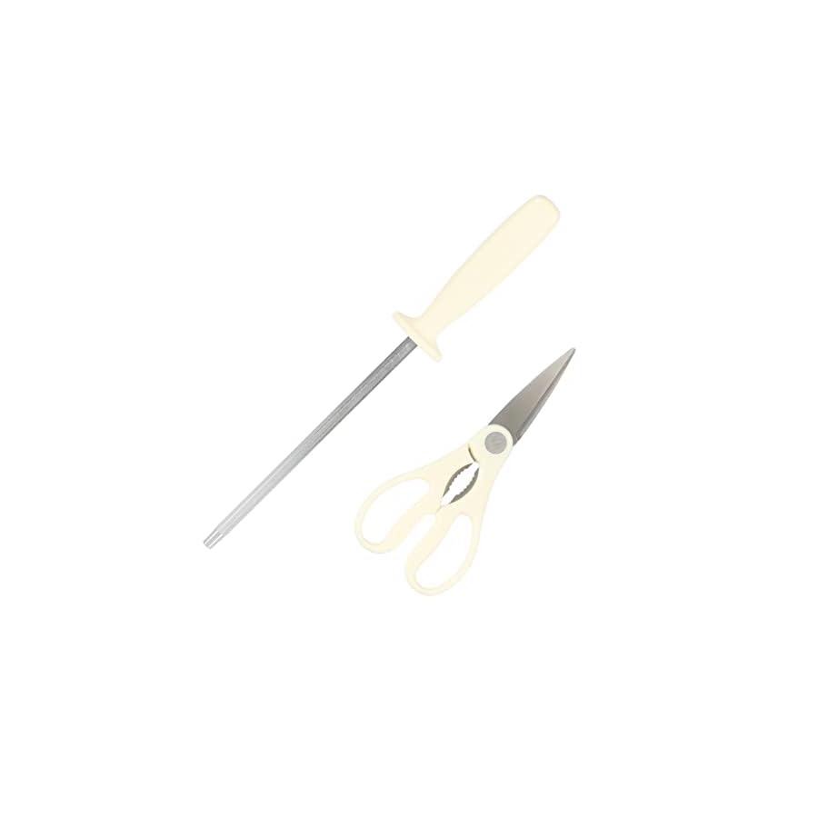 Oster-Evansville-14-Piece-Cutlery-Knife-Block-Set-Stainless-Steel-wLinen-White-Handles Oster Evansville 14 Piece Cutlery Kitchen Knife Block Set, Stainless Steel w/Linen White Handles - Cuchillos Para Cocina