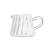 Jarra para Espumar Leche Tetera de cristal resistente al hogar Tetera Daily Fruit Fruit Bebida Can British Coffee Leche Juguez Microwave Coloreed Milk Cup, adecuado for cafés familiares Jarra para Esp