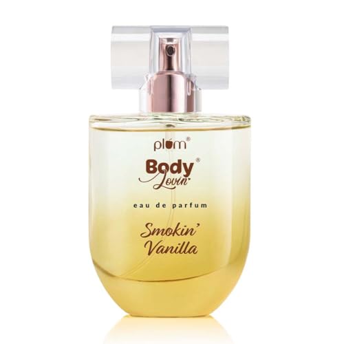 Plum BodyLovin' Smokin' Vanilla Perfume | Long Lasting & Premium Spicy Vanilla Fragrance | Luxury Perfume For Women | Honeysuckle, Musk & Vanilla Notes | Travel-Friendly | High On Fun (50 ml)