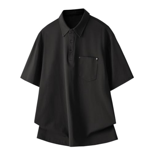 Polo japonais décontracté manche courte coton amples hauts légers infroissables