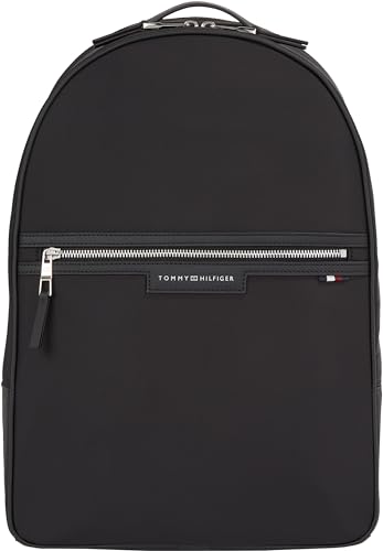 Tommy Hilfiger TH Urban Nylon Backpack AM0AM11835, Zaini Uomo, Nero (Black), OS