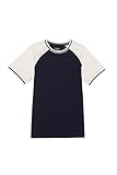 French Toast Boys' Short Sleeve Tipped Baseball Tee