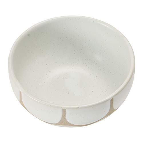 Creative Co-Op Set Of 4, 5.75" Round Stoneware Bowl Dinnerware, Cream #TOP1