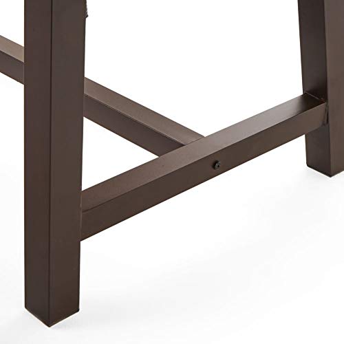Christopher Knight Home Bowman Wood Outdoor Picnic Table Set | Perfect For Dining, Brown + Black Rustic Metal #TOP4