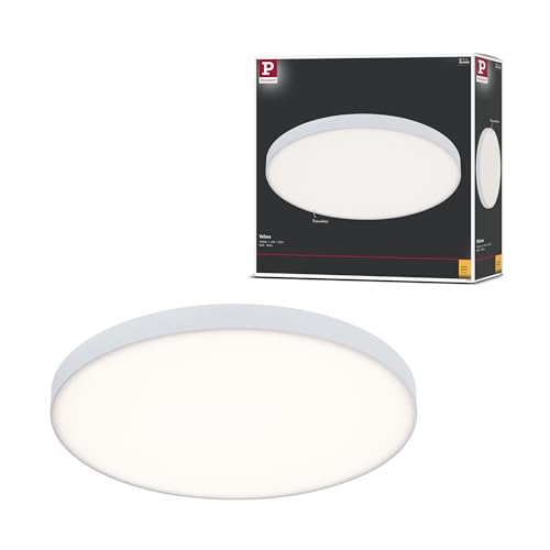 Paulmann 79890 LED Panel Velora rund 300mm 1500lm 3000K Weiß rund Deckenleuchte Metall