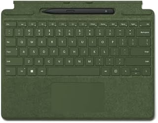 Microsoft Surface Pro 9, 8 or X - Signature Type cover keyboard - Green - and Slim Pen 2 - Black - bundle