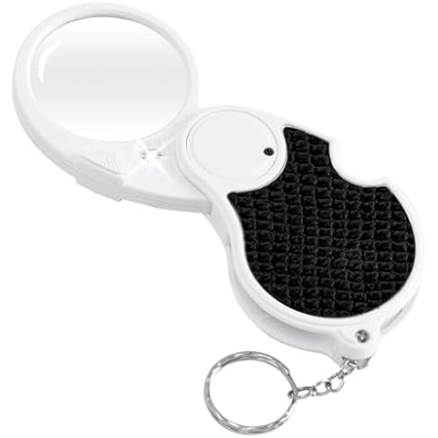 Magnifying Glass with Light, 5X Pocket Magnifier, Lightweight LED Illuminated Magnifying Glass for Reading, Macular Degeneration, Inspection, Jewellery, Coins, Hobbies & Crafts Cover